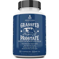 Поддержка простаты 3000 мг, Ancestral Supplements Grass Fed Beef Prostate Supplements for Men with Liver, 180 капсул