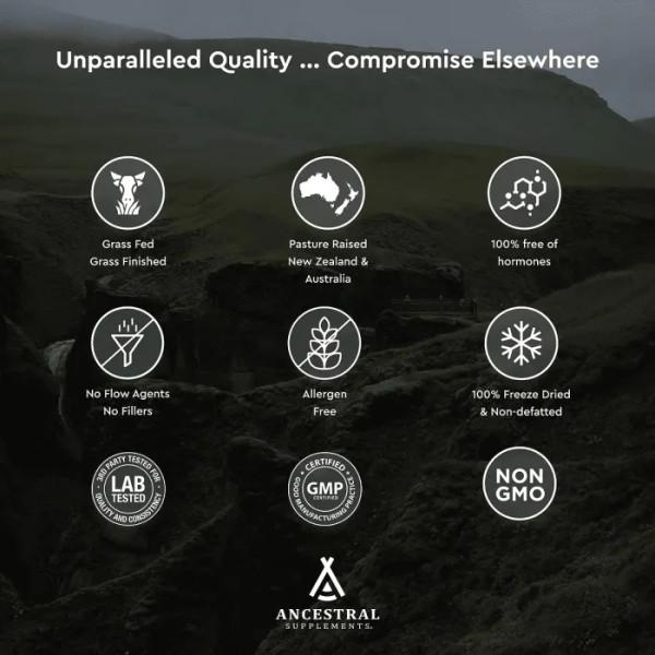Підтримка простати, Grass Fed Beef Prostate Supplements for Men with Liver, Ancestral Supplements, з яловичини трав'яної відгодівлі, 3000 мг, 180 капсул