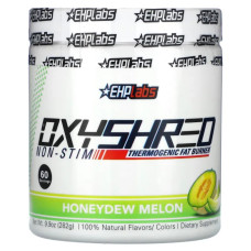 Жироспалювач термогенний без стимуляторів, OxyShred Non-Stim Thermogenic Fat Burner EHPlabs, смак диня, 282 г
