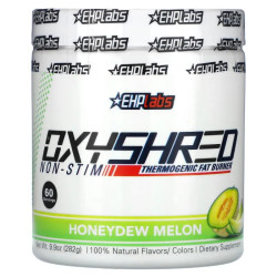 Жиросжигатель термогенный без стимуляторов, OxyShred Non-Stim Thermogenic Fat Burner EHPlabs, вкус дыня, 282 г