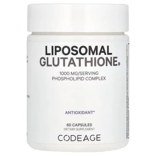 Ліпосомальний глутатіон, Liposomal Glutathione, Codeage, 1000 мг, 60 веганських капсул (500 мг на капсулу)