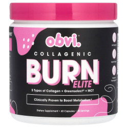 Жироспалювач з колагеном, Collagenic Burn Elite Obvi, 60 капсул