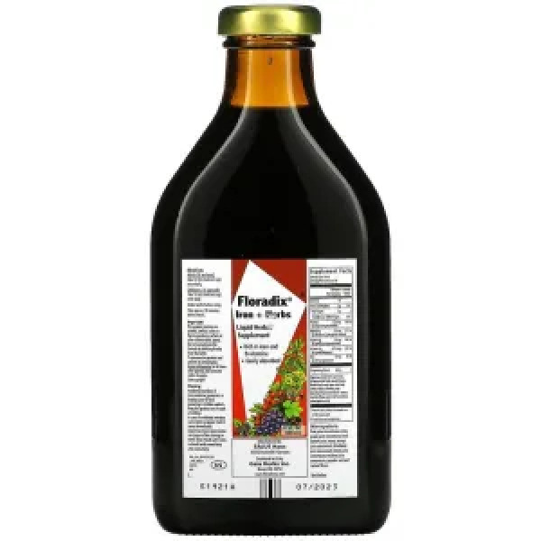 Залізо із трав'яними екстрактами, Floradix, Gaia Herbs, 500 мл