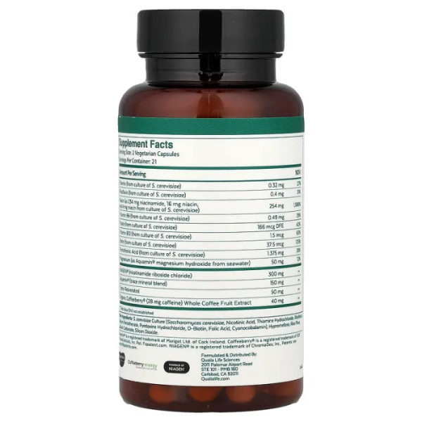 Здорове старіння, NAD+, Qualia, покращення вироблення клітинної енергії, відновлення м'язів, 42 вегетаріанські капсули