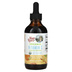 Витамин C органический капли, вкус апельсин и ваниль, Organic Vitamin C MaryRuth's, 120 мл