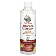 Мультивитамины для мужчин 40+ с гормональной поддержкой, вкус ваниль и персик, MaryRuth's Men's 40+ Multivitamin with Hormonal Support, 450 мл