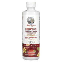 Мультивитамины для мужчин 40+ с гормональной поддержкой, вкус ваниль и персик, MaryRuth's Men's 40+ Multivitamin with Hormonal Support, 450 мл