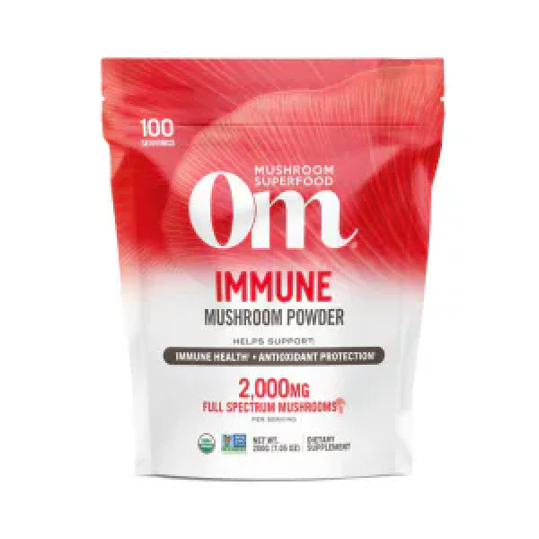 Гриби для імунітету, Immune Mushroom Powder, Om Mushrooms, сертифікований органічний порошок, 200 г