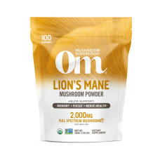 Їжачок гребінчастий органічний порошок, Lion's Mane Om Mushroom, 200 г