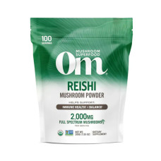 Рейші грибний порошок, Om Mushroom Reishi, сертифікований органічний, 200 г