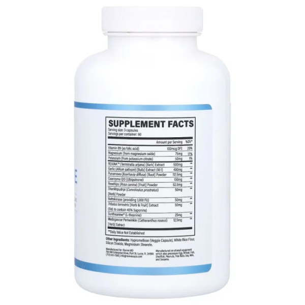 Підтримка артеріального тиску, Blood Pressure, Revive, 180 вегетаріанських капсул