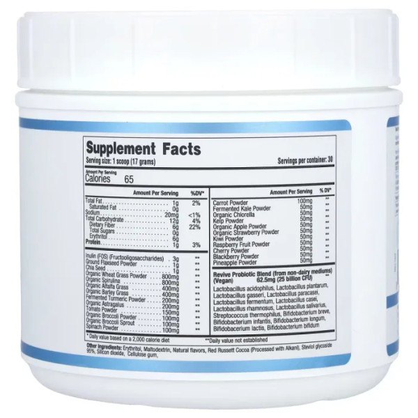 Зелень, Daily Greens, Revive, зі смаком еспресо, 510 г