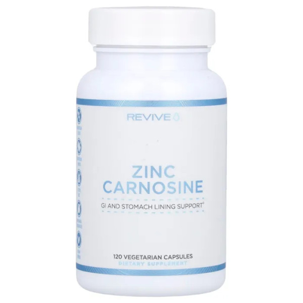 Цинк та карнозин, Zinc Carnosine, Revive, 120 вегетаріанських капсул