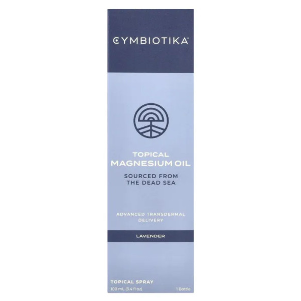 Магнієва олія, Topical Magnesium Oil, Cymbiotika, для місцевого застосування, із запахом лаванди, 100 мл