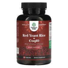 Червоний дріжджовий рис з CoQ10, Nature's Craft Red Yeast Rice + Coq10, 120 капсул