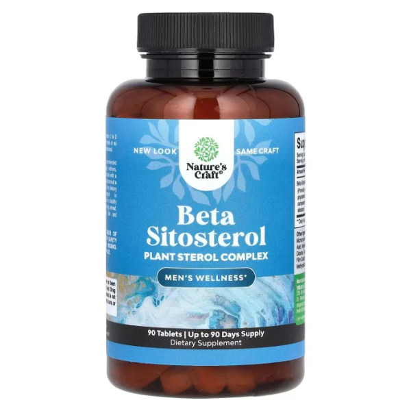 Бета-ситостерол, Beta-Sitosterol, Nature's Craft, Men's Wellness, 90 таблеток