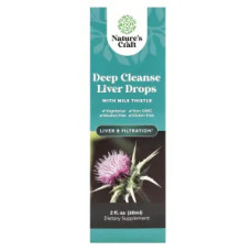 Краплі для чищення печінки, Deep Cleanse Liver Drops with Milk Thistle Nature's Craft, з розторопшою, 60 мл