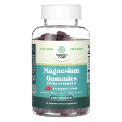 Магній жувальні підвищеної сили, Nature's Craft Magnesium Gummy, смак малина 90 жувальних таблеток