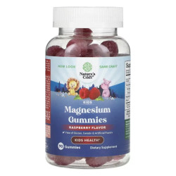 Магний для детей жевательные, Nature's Craft Kids Magnesium Gummies, вкус малина 90 жевательных таблеток