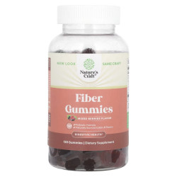 Клетчатка, жевательные, вкус ягодное ассорти, Fiber Gummies Nature's Craft, 120 жевательных таблеток