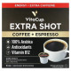Кава еспресо, Coffee + Espresso Extra Shot, VitaCup, темне обсмажування, з антиоксидантами та вітаміном В12, 16 капсул по 11 г