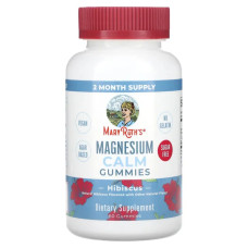 Магний жевательные, Magnesium Calm Gummies MaryRuth's, вкус гибискус, 60 жевательных конфет
