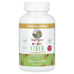 Клітковина для дітей, MaryRuths Kids Fiber Gummies, жувальні, від 2 років, смак папайя, 60 цукерок