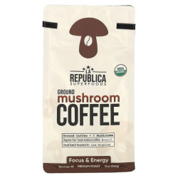 Молота кава з грибами, Ground Mushroom Coffee LA Republica, середня обсмажування, 340 г
