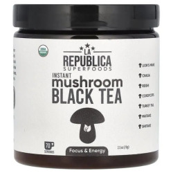 Чорний чай з грибами, Instant Mushroom Black Tea LA Republica, розчинний, 70 г