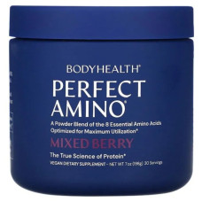 Амінокислоти, Perfect Amino BodyHealth, смак ягідне асорті, 198 г