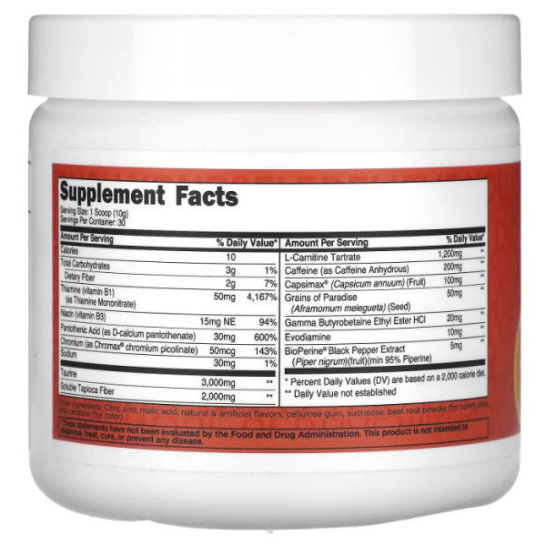 Жироспалювач термогенний, Super Burner, TransformHQ, смак полуниці та апельсина, 297 г