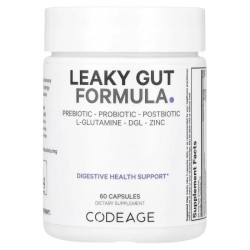 Здоровий кишечник, Codeage Leaky Gut Formula, 60 веганських капсул