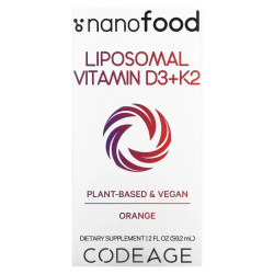 Вітамін D3 та K2 ліпосомальний, смак апельсин, Codeage Liposomal Vitamin D3+K2, 59,2 мл