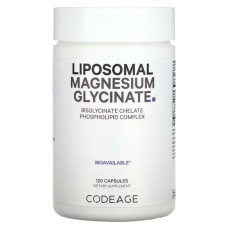 Магній гліцинат, ліпосомальний комплекс, Codeage Liposomal Magnesium Glycinate, 120 рослинних капсул