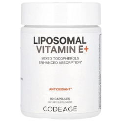 Вітамін E ліпосомальний, CodeAge Liposomal Vitamin E Plus, 90 капсул