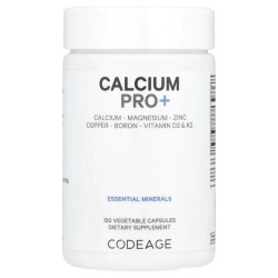 Кальций Про+, CodeAge Calcium Pro+, 120 растительных капсул