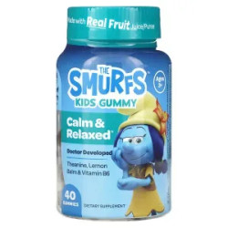 Спокій та розслаблення, Calm & Relaxed The Smurfs, для дітей від 3 років, ягідний смак, 40 жувальних таблеток