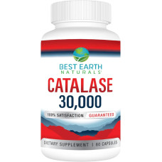 Каталаза 30000 ОД, Catalase 30000 Best Earth Naturals, для чоловіків та жінок, 60 капсул