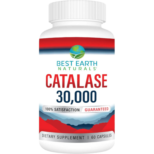 Зміцнення волосся, Каталаза, Catalase 30000, Best Earth Naturals, 30000 од, для чоловіків і жінок, 60 капсул