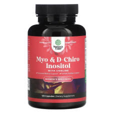 Міо інозитол і D хіроінозитол з холіном, Nature's Craft Myo & D-Chiro Inositol with Choline, 120 капсул