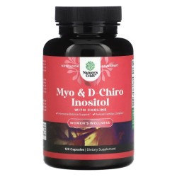 Мио инозитол и D хироинозитол с холином, Nature's Craft Myo & D-Chiro Inositol with Choline, 120 капсул
