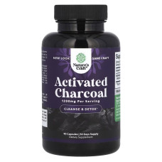 Активоване вугілля 1200 мг, Activated Charcoal Nature's Craft, 90 капсул, 400 мг на капсулу