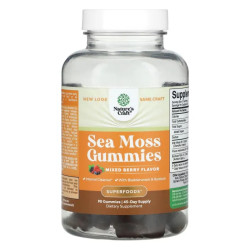 Морской мох жевательные, Nature's Craft Sea Moss Gummies, вкус ягодное ассорти 90 жевательных таблеток