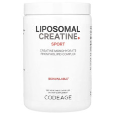 Креатин 750 мг, Codeage Liposomal Creatine Sport, ліпосомальний, 360 рослинних капсул