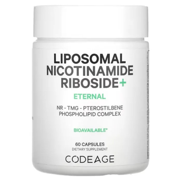 Нікотинамід рибозид+ ліпосомальний, Liposomal, Nicotinamide Riboside+, CodeAge, 60 капсул