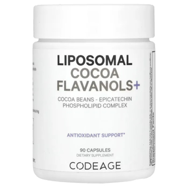 Флаваноли какао ліпосомальні, Liposomal Cocoa Flavanols+, Codeage, 90 капсул