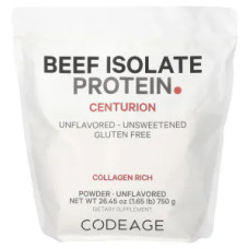Протеїн ізолять яловичий, без смаку, Beef Isolate Protein Powder Codeage, 750 г
