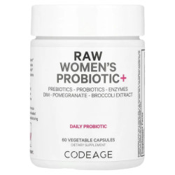 Пробіотик для жінок, Codeage RAW Women's Probiotic+, 60 рослинних капсул
