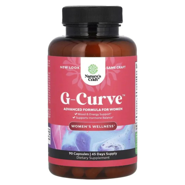 Підтримка настрою та енергії, G-Curve, Nature's Craft, для жінок, 90 капсул