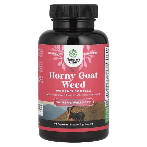 Горянка великоквіткова, Horny Goat Weed Women's Complex, Nature's Craft, комплекс для жінок, 90 капсул